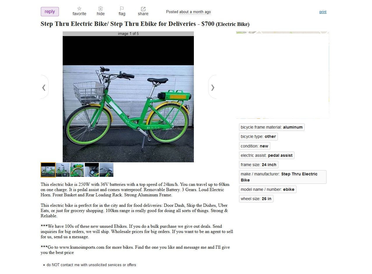 Leave your honest opinion on these two bikes. Craigslist ebikes ads I found. Imgur album attached.
