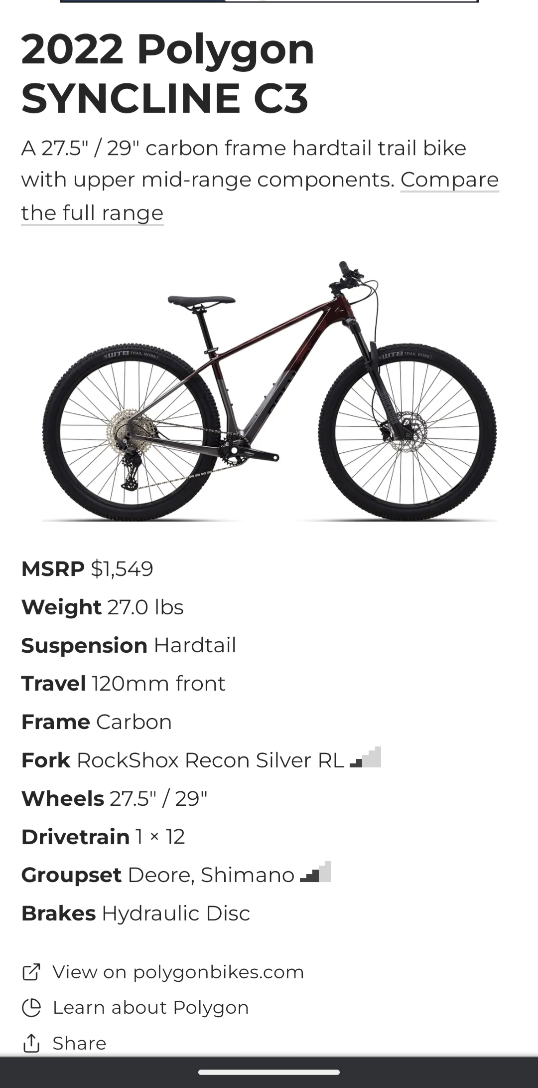Recommendations for a 5’2 10yr old? I’m leaning towards a carbon c3 size S to keep weight and $ down. Coming off a Riprock 24. : mountainbiking